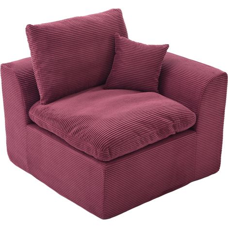 Canapé en tissu minimaliste moderne, fauteuil simple pour salon, doux et confortable, avec coussin, canapé de détente style nordique, il est recommandé d’acheter deux canapés pour (1/5)