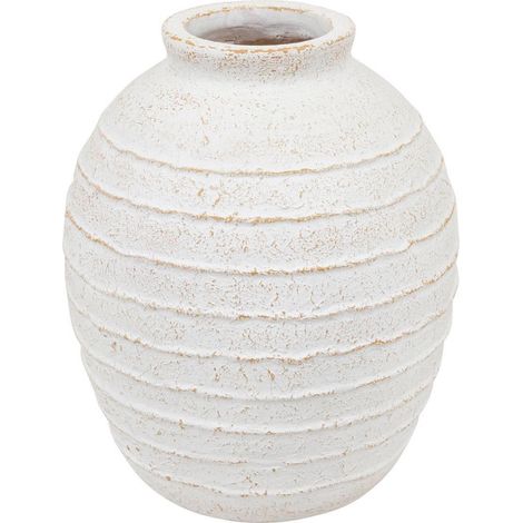 Vase Jarre Déco "Romia" 38cm Blanc