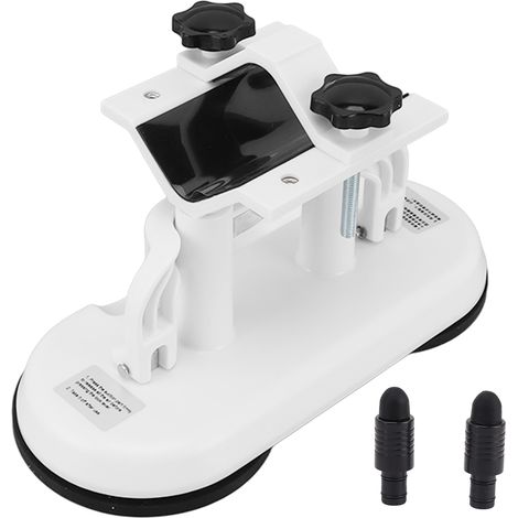 Support mural pour pistolet de massage mains libres, 2 ventouses, support de fixation pour fascia gun, utilisation dos. (1/5)