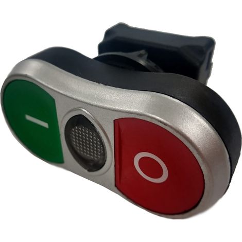 Tête de bouton-poussoir RS PRO Vert, Rouge, Retour par ressort, Ø découpe 22mm ( Prix pour 1 )