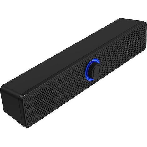Barre de son USB avec Bluetooth 5.0, haut-parleur surround 4D stéréo, caisson de basses et subwoofer pour ordinateur portable, PC et home cinéma kns