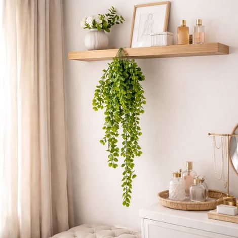 75cm Artificial Trailing Round Foliage Plant Classic Gloss Green (1/4)