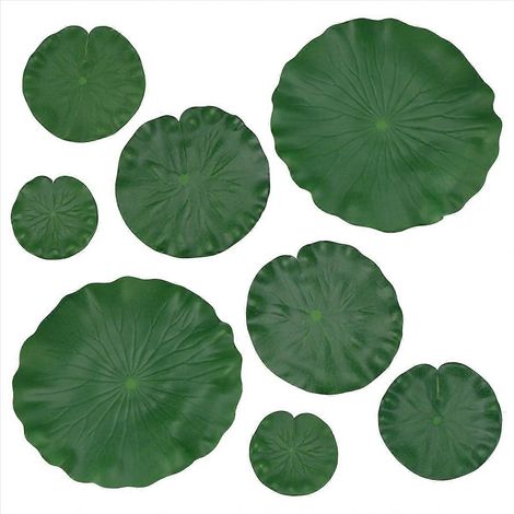 Feuilles de lotus artificielles flottantes en mousse, lot de 8 (10, 15, 20, 28 cm) (1/5)