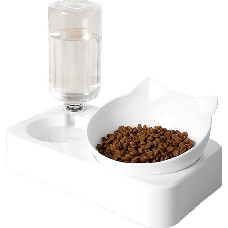 Distributeur de croquettes à gravité pour chats, ensemble de distributeur inclinable pour chiens et chats (1/5)