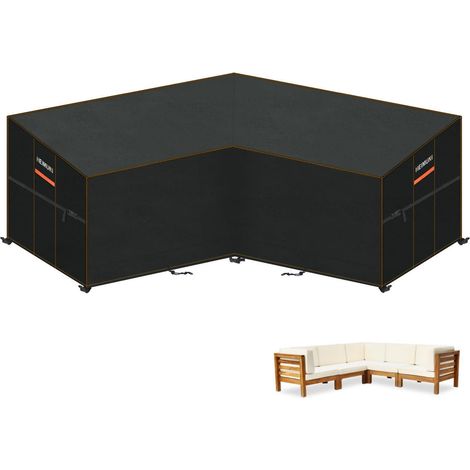 L-Form Gartenmöbel Abdeckung Wasserdicht für Loungemöbel Ecksofa 220x220cm (1/5)
