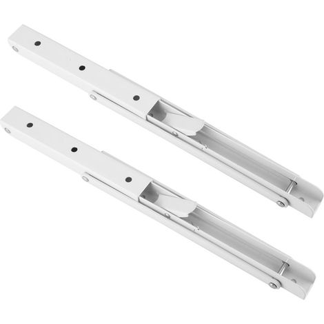 Support Étagère Pliable En L - Acier Peint Blanc - Pour Table Et Étagère Murale - Lot De 2 (1/5)
