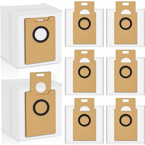 CYRILL – Confezione da 8 sacchetti per aspirapolvere robot Tapo RV20Max Plus / RV30Max Plus, sacchetto di ricambio da 3,2 litri per aspirapolvere di grande capacità (1/5)
