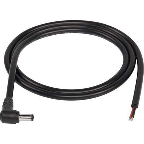 Lot De 2 Câbles D'Extension Dc, 90 Degrés Dc 5,5 Mm X 2,1 Mm Prise Mâle Vers Fil Nu Cordon De Réparation D'Alimentation À Extrémit (1/5)