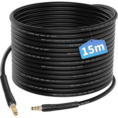 15M Flexible Tuyau pour Kärcher K2 K3 K4 K5 K6 K7 Nettoyeur Haute Pression Accessoires Rallonge Tuyau de Rechange Pièces Détachées Tuyau D'extension avec Connecteur Rapide Poignée (1/5)