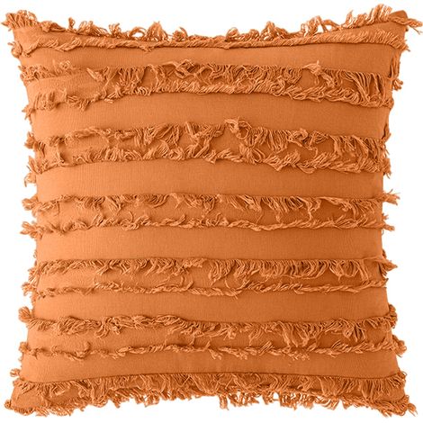 Taie D Oreiller - 60 X 60 Cm - Coton Et Lin - Fermeture Eclair Cachee - Pour Canape Chambre Salon Voiture - Lot De 2 (1/5)