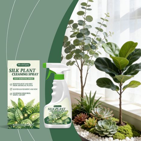 Reinigungsspray für künstliche Pflanzen zur Dekoration von Wohnräumen – Sanfte Reinigung und Pflege von künstlichem Grün – 120 ml -- DTEKGAZ (1/5)