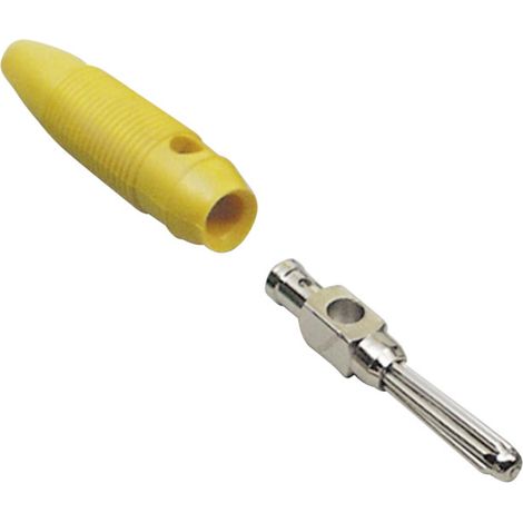 BKL Electronic 072179 Büschelstecker Stecker, gerade Stift-Ø: 4 mm Gelb 1 St.