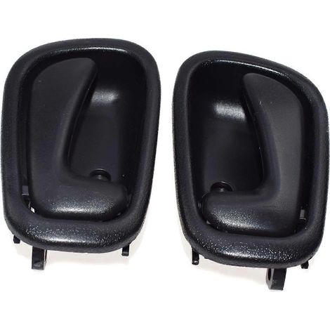 Poignées de porte intérieures noires (paire) pour Toyota Corolla 1998-2002, avant et arrière (gauche et droite). (1/5)