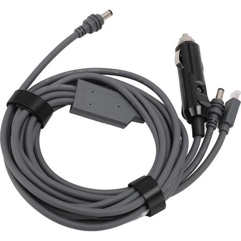 Câble d'alimentation 3 en 1, prise mâle DC vers Type C PD100W, adaptateur de chargeur de voiture pour Mini appareil Satellite, 15 mètres/49,2 pieds (1/5)