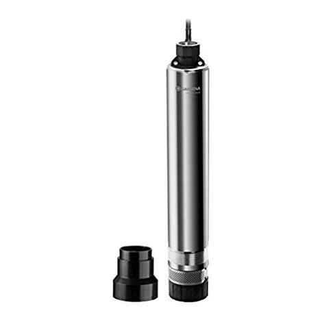 Gardena Pompa per pozzi artesiani Premium 5500/5 inox: Pompa per pozzi, 5500 l/h, acciaio inox, automatica, protezione anti marcia a secco (1489-20) (1/4)