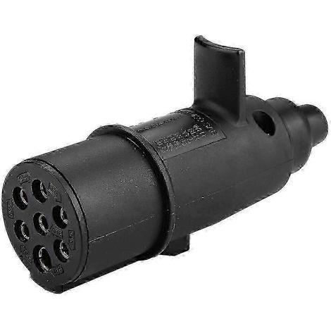 Adaptador de conector de remolque tipo N de 7 pines y 24 V para remolque, camión, caravana, plástico + latón SZRH AS