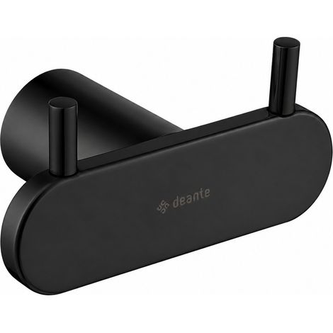 Gancho deante Round negro latón acero inoxidable (1/5)