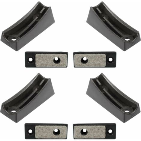 – Lot de 4 embouts en plastique noir pour pieds de chaise Cantilever – Protection feutre pour sols – Ø tube 22mm – Longueur 71mm (1/2)