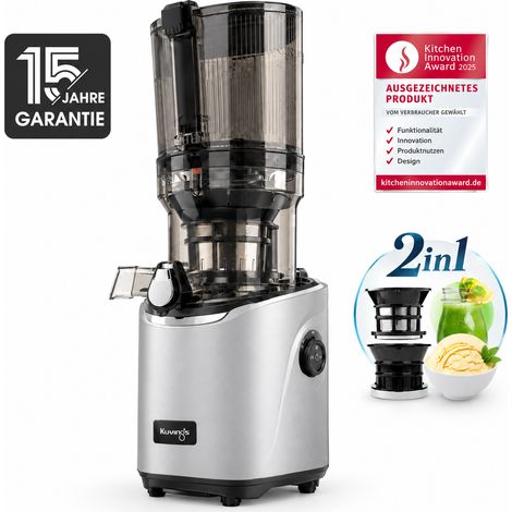 Kuvings AUTO8 Hands-Free Whole Slow Juicer (Matt Light Silver)