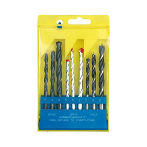 Juego de 9 brocas 3xhss + 3xwidia + 3xmadera mt-10419 import (1/2)