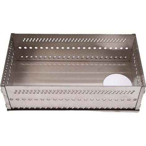 Panier à pierres de sauna portable et multifonctionnel en acier inoxydable, grande capacité, pour poêle à bois et charbon (SL 375)