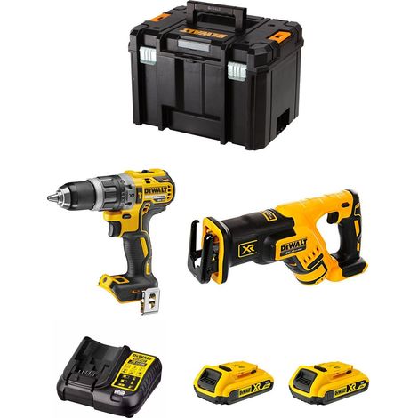 DeWALT Kit DWK205 (DCD796 + DCS367 + 2 x 2,0 Ah + DCB107 + TSTAK VI) (1/5)