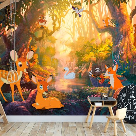 Papier Peint "Animals in the Forest" 175 x 250 cm (1/2)