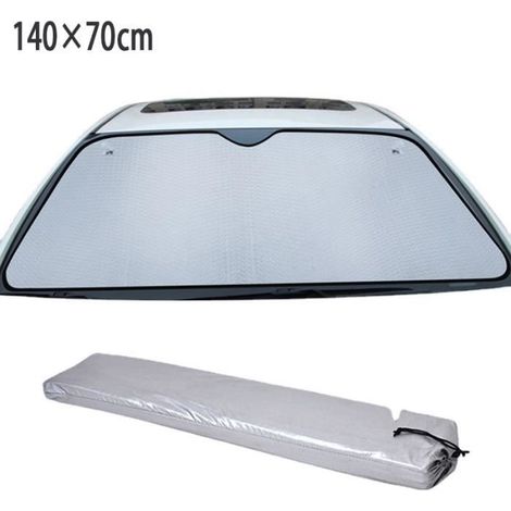 1 Pare-soleil voiture, 5 couches aluminium, 140x70 cm, universel, protection thermique (1/4)