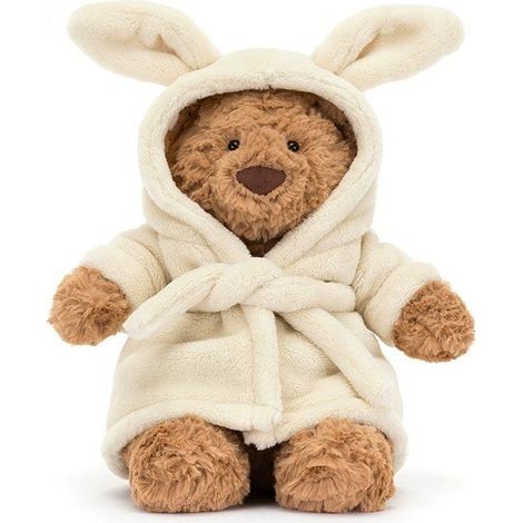 Figurine de collection en peluche Ours Barcelona en peignoir 28 cm décoration intérieure cadeau de collection (1/2)