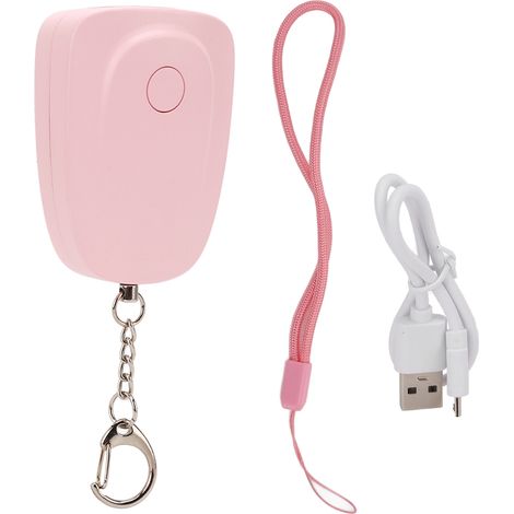 Porte-clés alarme 130dB rechargeable auto-défense avec lampe LED clignotante 3W pour femmes, enfants, seniors et coureurs (1/5)
