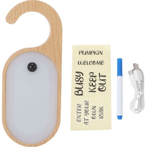 Bouton de porte panneau d'affichage veilleuse 3000K blanc chaud détection de mouvement LED Rechargeable suspendu pour la maison (1/5)