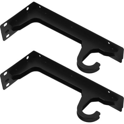 Zoll ca 30 cm lange schwarze Metall Wandregalhalterungen mit