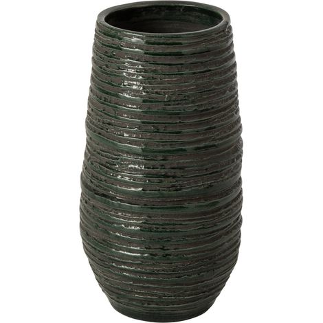 Vase en Céramique "Lagoon" 50cm Bleu Pétrole