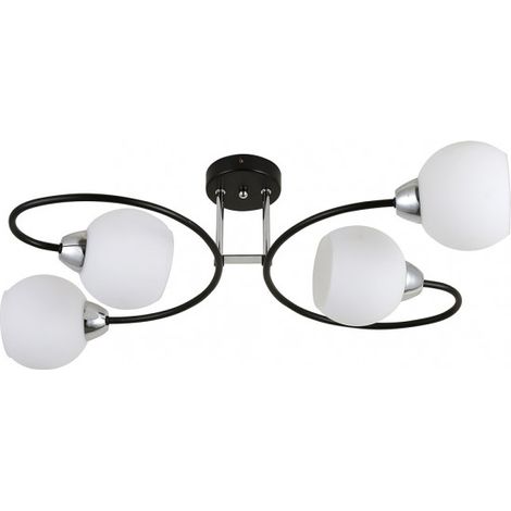 FABRILAMP Lampadario a 4 luci FUJI nero (1/2)
