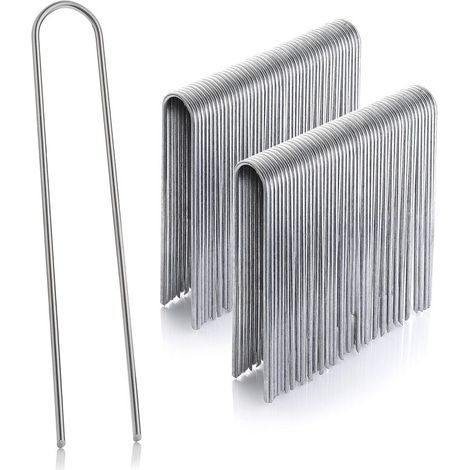 Lot de 100 piquets de Fixation en Acier H150mm, L25mm, Ø2,9mm (1/5)
