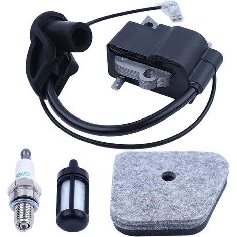 Module de bobine d'allumage Kit de filtre à air pour Stihl Fs90R Fs100R Fs110R Fs130R Km110R Fc90 etc. Taille-haie, bordureur, coupe-herbe, 4180 1302 A, Mc 4180 B (1/5)