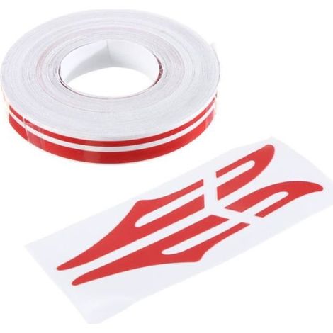 Sticker autocollant vinyle rouge 12mm pour décoration voiture