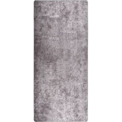 Tapis lavable antidérapant, Tapis de salon, Tapis Intérieur & Extérieur 80x300 cm Gris MKS86732 (1/5)