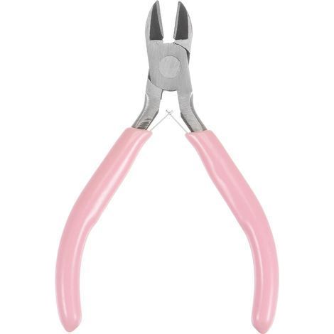 Pince coupante diagonale de 11,0 cm avec poignée en plastique rose pour loisirs créatifs, fabrication de bijoux (1/5)
