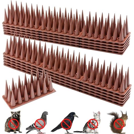Pic Anti Pigeon 5,7 m, Anti Pigeons pour Balcon,Pique Anti Pigeon en ABS Haute Résistance Plastique, Anti Pigeon, Corbeaux, Chats, ect (20 PCS) Noir (1/5)