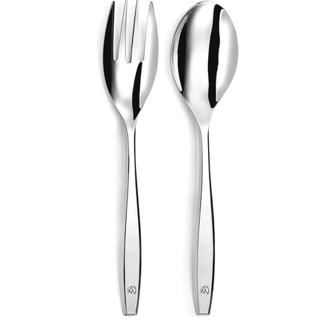Figure, 2 Couverts de Service ou Couverts à Salade, Inox (1/3)
