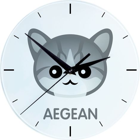 Egeo - Reloj de MDF con gráficos e inscripción de Art-Dog (1/4)