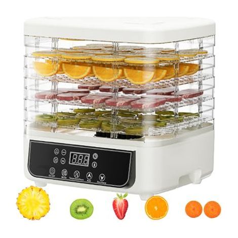 Déshydrateur alimentaire 5 plateaux réglables – Séchage à 360° – Minuterie 72h – Température réglable 35-70°C – Silencieux et sécurisé (1/5)