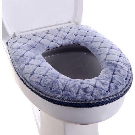 Coussin de siège de toilette en peluche rouge (1 pièce) (1/5)