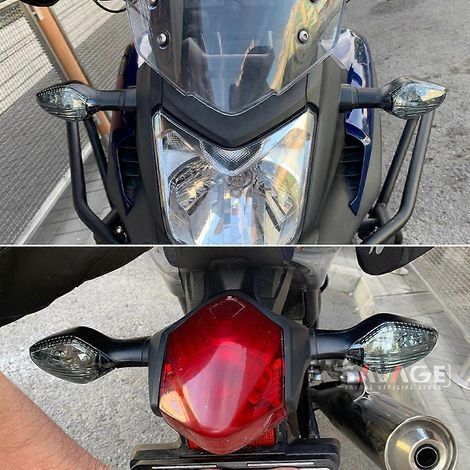 Lentilles de clignotants compatibles avec les modèles HONDA MSX 125 Grom/SF NC700 NC750 S/X CTX700 CMX 300/500 Rebel CRF250L 300L (1 paire, fumée) (1/4)