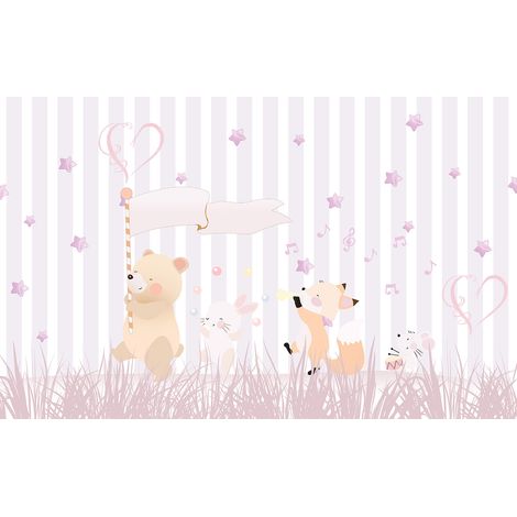 Papier peint panoramique Enfants - Animaux - 130 cm x 81 cm (1/2)