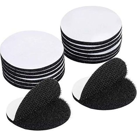 Lot de 15 bandes auto-adhésives double face rondes 5 x 5 cm – Colle imperméable et résistante à la chaleur – Pour surfaces lisses (1/5)