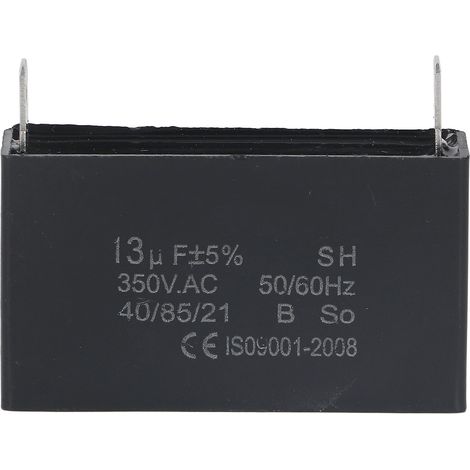 Condensateur de démarrage 13μF 350VAC pour générateur essence, moteur ventilateur, climatisation, ABS, sécurité