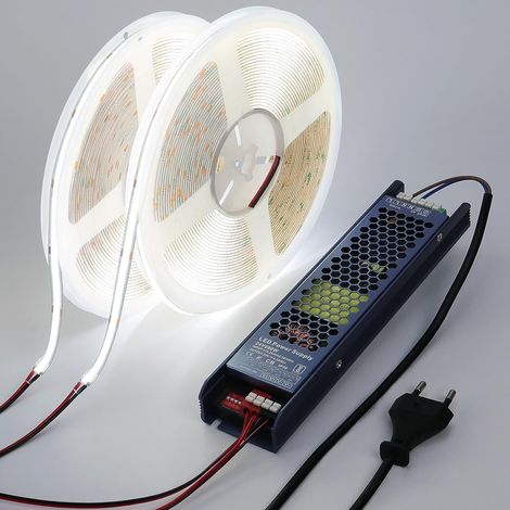 Ruban LED COB 24V 20m CRI 93 160W Autocollante avec Transformateur (1/5)