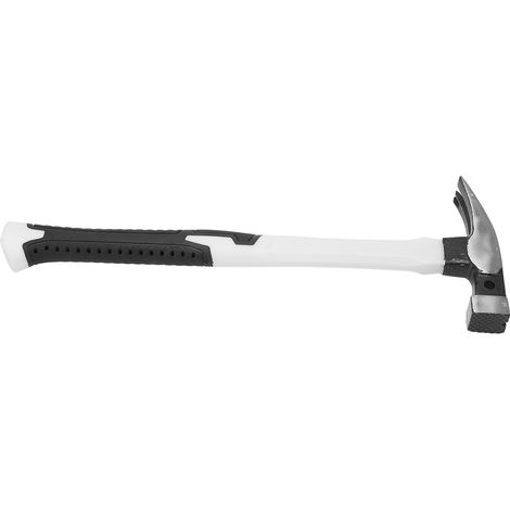 Un marteau de charpentier en acier à haute teneur en carbone, avec une surface antidérapante et un long manche, pour le travail du bois. (1/5)